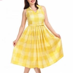 ⭐️ Yellow ModCloth x Collectif Vintage Inspired Dress ⭐️